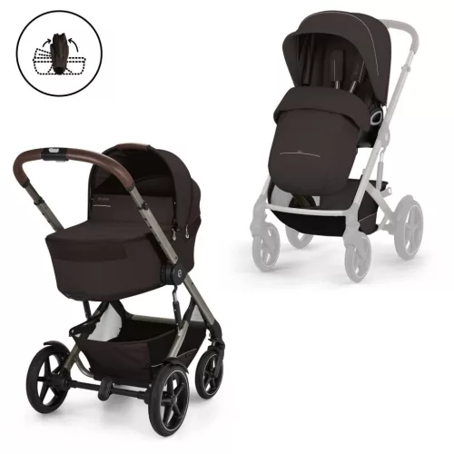 Cybex Gold TALOS S LUX TPE babakocsi - összecsukható mózeskosárral Chocolate Brown - brown #526001743 2026
