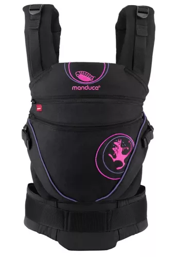Manduca XT csatos hordozó biopamut #Black-Lilac #255-100-23-001