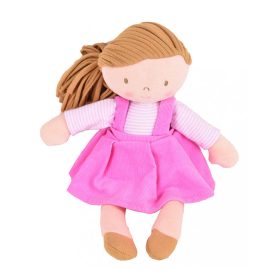   Tikiri Bonikka Rose rongybaba #barna haj rózsaszín ruha #6208-3