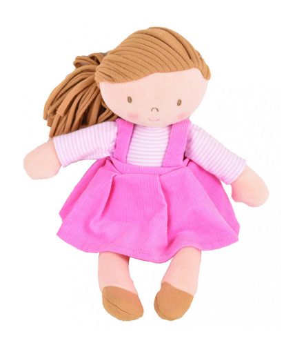 Tikiri Bonikka Rose rongybaba #barna haj rózsaszín ruha #6208-3