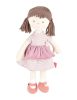 Tikiri Bonikka rongybaba #Brook barna haj rózsaszín ruha #6502-3