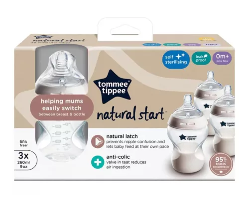 Tommee Tippee Natural Start cumisüveg #3x260ml #422729