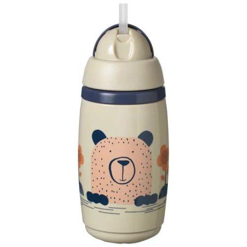 Tommee Tippee Superstar szívószálas hőtartó pohár 266ml #drapp #447824