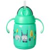 Tommee Tippee Superstar training straw szívószálas pohár 300ml #zöld #447830