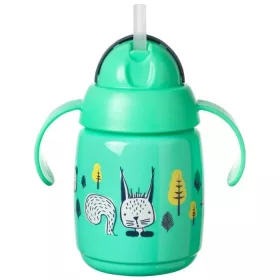   Tommee Tippee Superstar training straw szívószálas pohár 300ml #zöld #447830