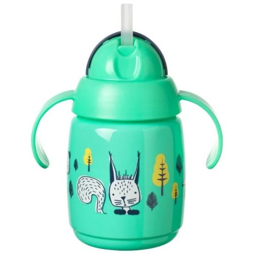 Tommee Tippee Superstar training straw szívószálas pohár 300ml #zöld #447830