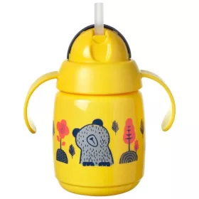   Tommee Tippee Superstar training straw szívószálas pohár 300ml #sárga #447831