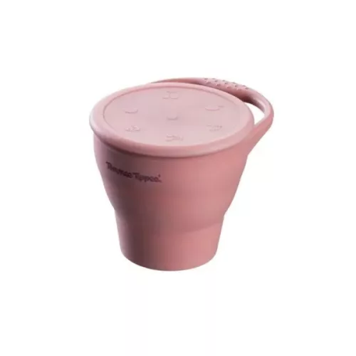 Tommee Tippee Összecsukható szilikon snack tartó pohár #rózsaszín 4 hó+ #448748