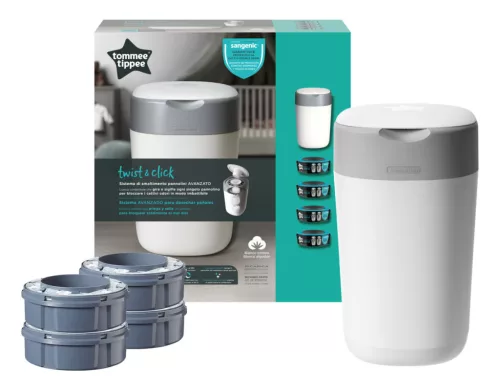 Tommee Tippee Sangenic TwistnClick utántöltő #4db pelenkatartó vödörrel (TEC) #85102001