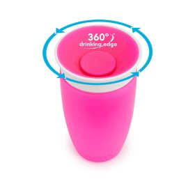   Munchkin itatópohár #Miracle Cup #296ml #rózsaszín #12096-1102902