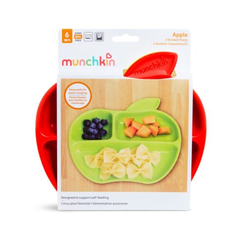Munchkin Lil Apple rekeszes tányér - 3db #12102-1210202WWW