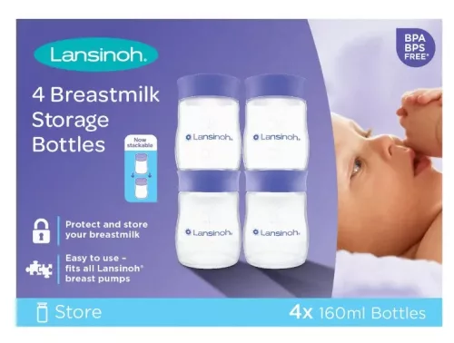 Lansinoh Anyatejtároló palackok 160ml 4db #20517