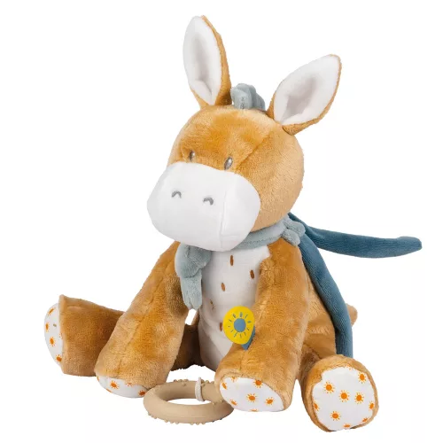 Nattou felhúzós zenélő játék plüss #nagy #Felix and Leo - Leo, a szamár