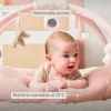 Nattou játszószőnyeg védőpárnával és játékhíddal FANFAN pink
