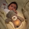 Nattou éjjeli fény zenélő plüss #Sleepy maci szürke