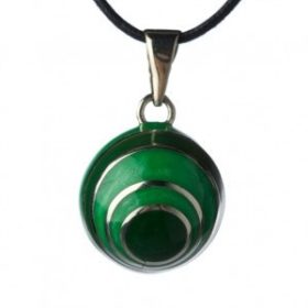 Bola pocakcsengettyű - Zöld spirál #VK360