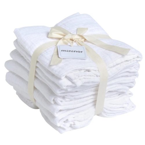  Mininor biopamut textilpelenka 70x70cm 8db - fehér #10260