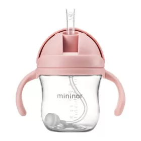   Mininor szívószálas itatópohár 220ml - rózsaszín #14242