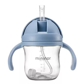 Mininor szívószálas itatópohár 220ml - kék #14243