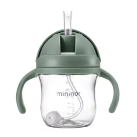 Mininor szívószálas itatópohár 220ml - zöld #14244