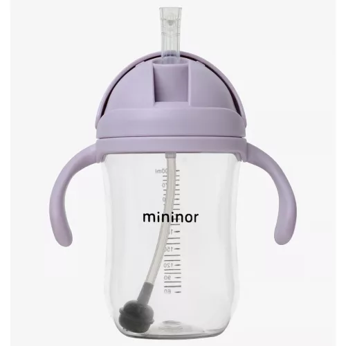 Mininor szívószálas itatópohár 330ml - orgona #14253