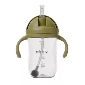 Mininor szívószálas itatópohár 330ml - mohazöld #14254