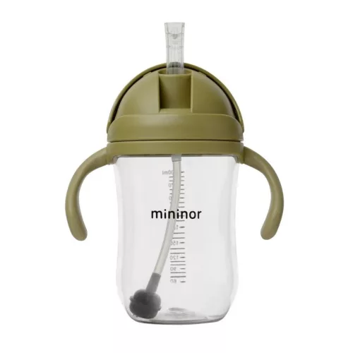 Mininor szívószálas itatópohár 330ml - mohazöld #14254