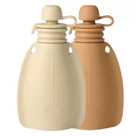  Mininor smoothie tartó kanállal 120ml 2db - bézs/barna #14276