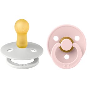   BIBS játszócumi #Colour natúr kaucsuk #2db #6-18hó #harmat és cseresznyevirág