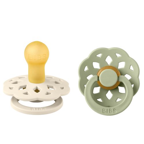 BIBS játszócumi #Boheme natúr kaucsuk #2db #0-6hó #krémfehér és zsálya