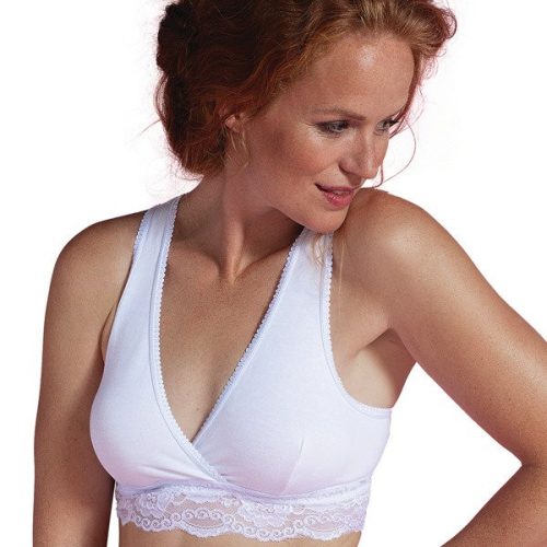 Carriwell Szoptatós melltartó Organikus pamut csipkés Fehér M #2506