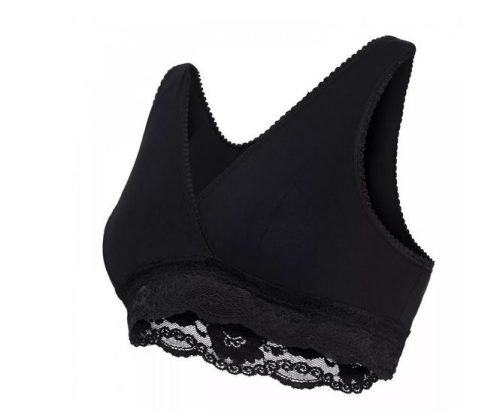 Carriwell Szoptatós melltartó Organikus pamut csipkés Fekete XL #2513