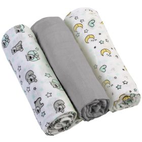 Babyono Textilpelenka színes #3db #szürke #348-01