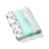 Babyono Textilpelenka színes #3db #bambusz #halványzöld #397-04