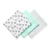Babyono Textilpelenka színes #3db #bambusz #halványzöld #397-04