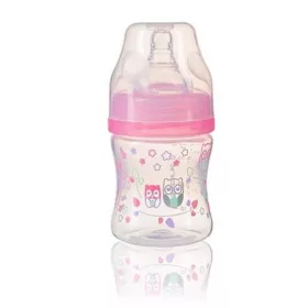   Babyono Cumisüveg szélesnyakú anti-colic #120ml #Rózsaszín #402-406205