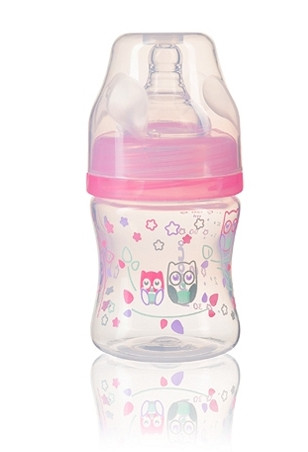 Babyono Cumisüveg szélesnyakú anti-colic #120ml #Rózsaszín #402-406205