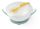 Babyono tapadós-fedeles Tányér -kanállal #zöld #1063-04
