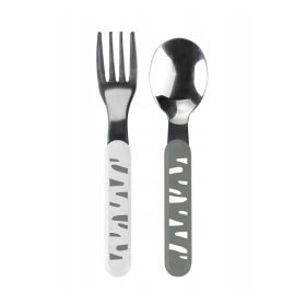   Babyono Evőeszköz-készlet rozsdamentes acél #szürke-fehér foltos #1065-01