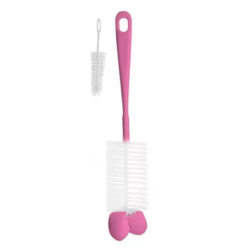 Babyono üveg és cumimosó kefe szivacsos pink 720-206570