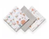 Babyono Textilpelenka színes #3db #bambusz #világosszürke #397-09