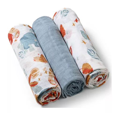Babyono Textilpelenka színes #3db #acélkék #348-07
