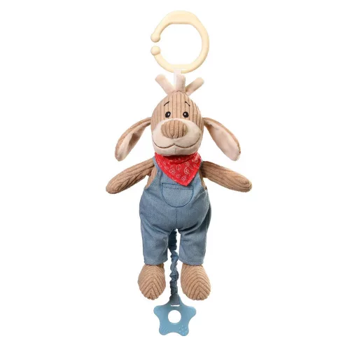 Babyono Felhúzó-zenélő játék #kordbársony kertész kutya #1124-01