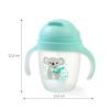 Babyono itatópohár szívószállal füllel #240ml #menta #1464/03