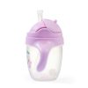 Babyono itatópohár szívószállal füllel #240ml #lila #1464/05