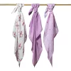 Babyono Textilpelenka színes #3db #bambusz #lila #397-11