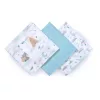 Babyono Textilpelenka színes #3db #bambusz #világoskék #397-12