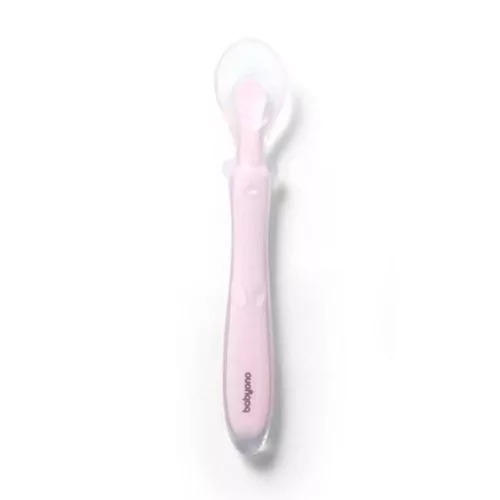 Babyono etetőkanál szilikon flexibilis rózsaszín #785-03
