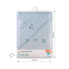 Babyono Kapucnis bambusz fürdőlepedő #100x100cm #egérfülekkel kék #1553-02