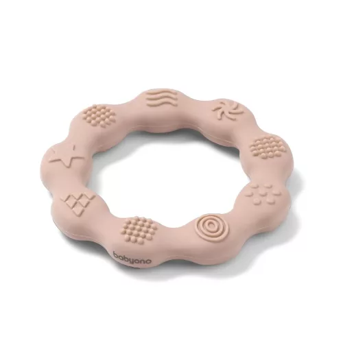Babyono rágóka RING szilikon gyűrű bézs #825/04